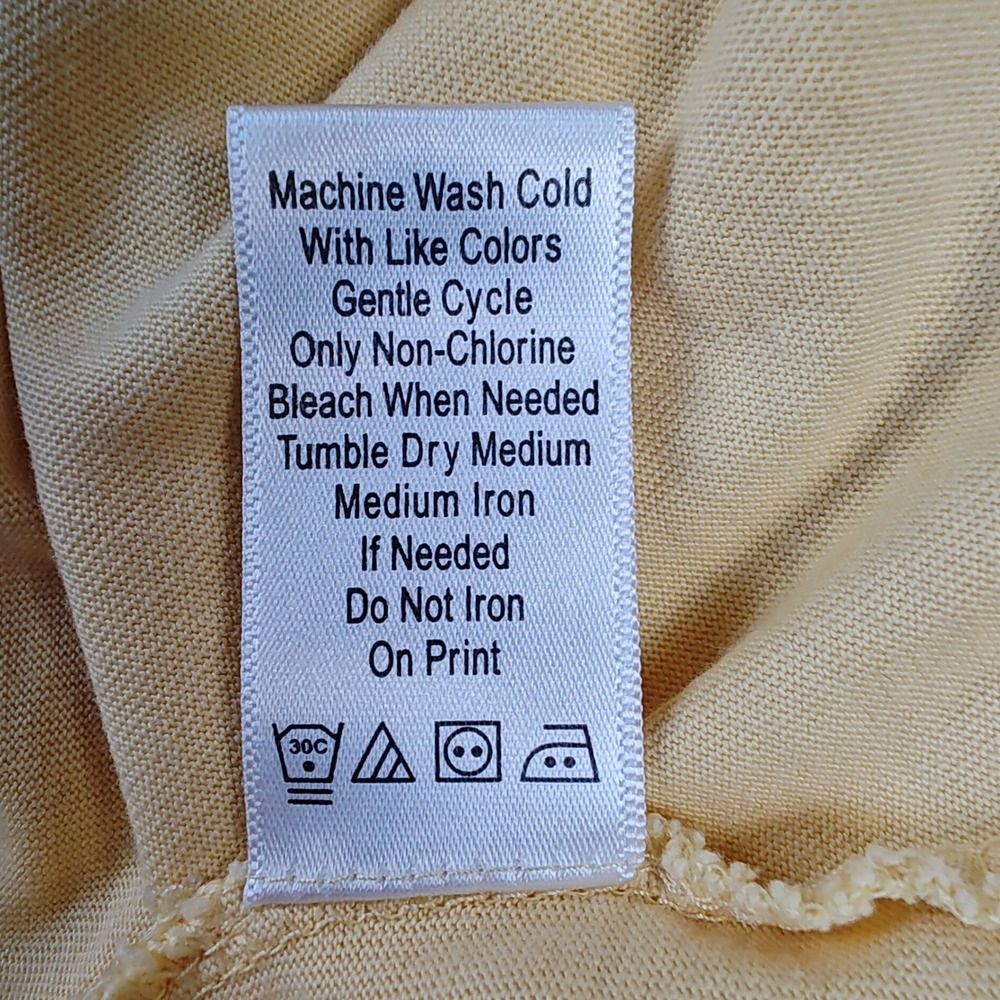 Coldwater Creek Butternut Yellow Supima Cotton Short Sleeve Tee Size M - Picture 5 of 6